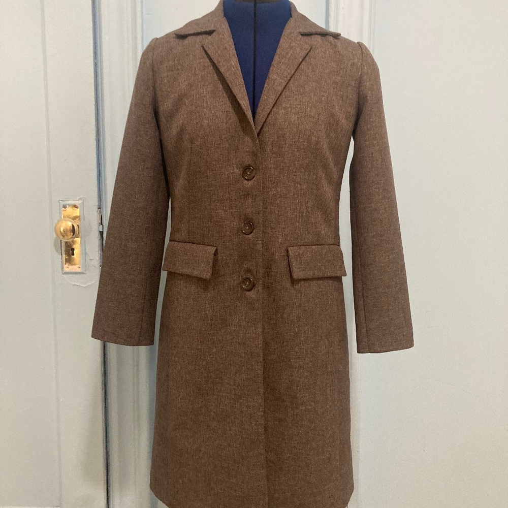 gray long retro mod  blazer